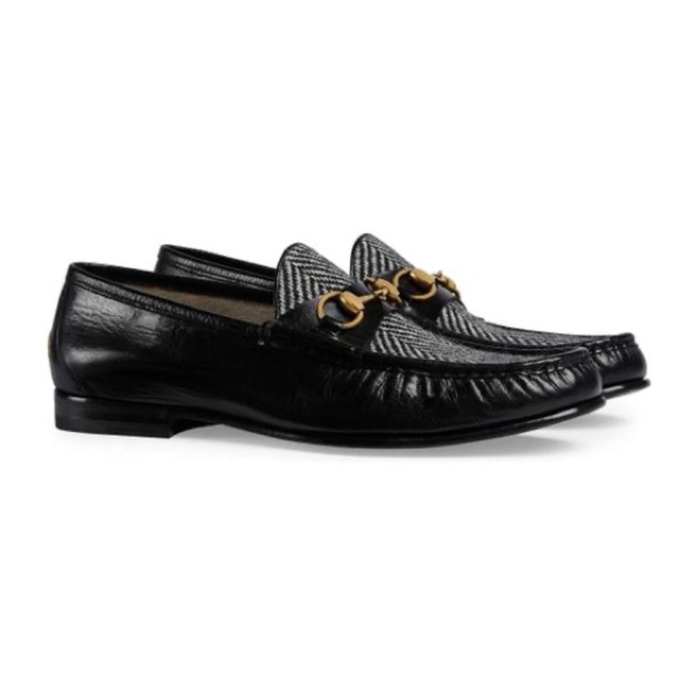 Gucci | Leather & Herringbone Loafer